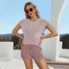 Kf S2Eef3Ccd23644110A0C73Fe3540B694Eg 2024 Women S Loose Casual Set Large Size Pocket Solid Color Women S Knitwear Shirt Pant