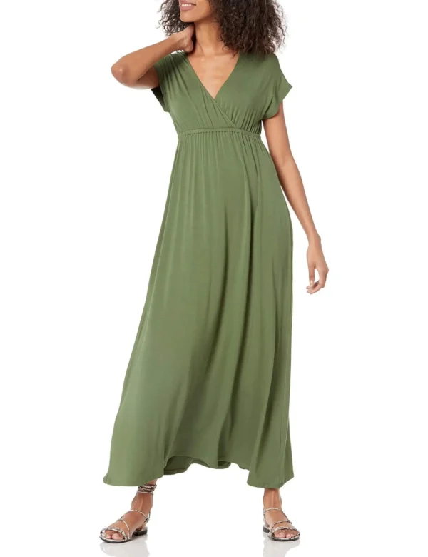 Effortlessly Chic: V-Neck Women'S Oversized Dress For A Minimalist, Slimming Look - Image 2