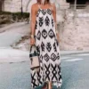 Kf S35Dd2Bb727D54Ed7B03616724026Df6Ca 2024 Spring New Pullover Sling Dress For Women Fashion Versatile Loose Print Long Dress For Women