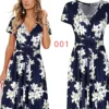 Kf S3B49F0D5Fbf745A08B8E82Bc23Ab36043 Women S Summer Short Sleeve V Neck Floral Cropped Party Dress Floral Dress For Women