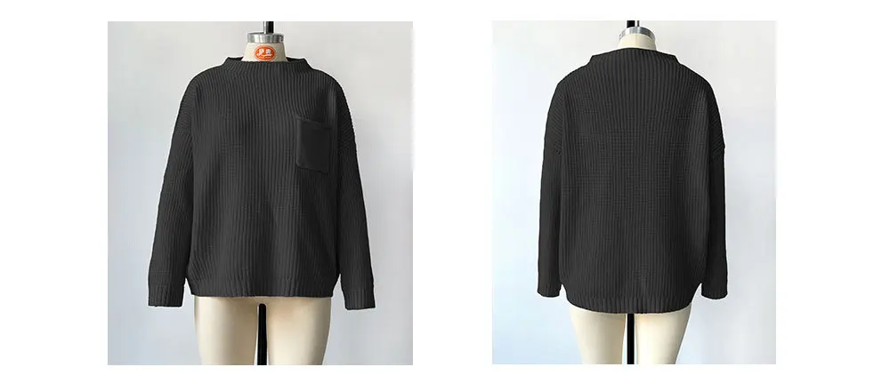 Stay Cozy And Chic With Our Winter Autumn Turtleneck Sweater - Featuring A Stylish Pocket Decoration And Solid Color Design! 22 Kf S3D20870C4C7F48Bba8D84Db333Ba475Ee