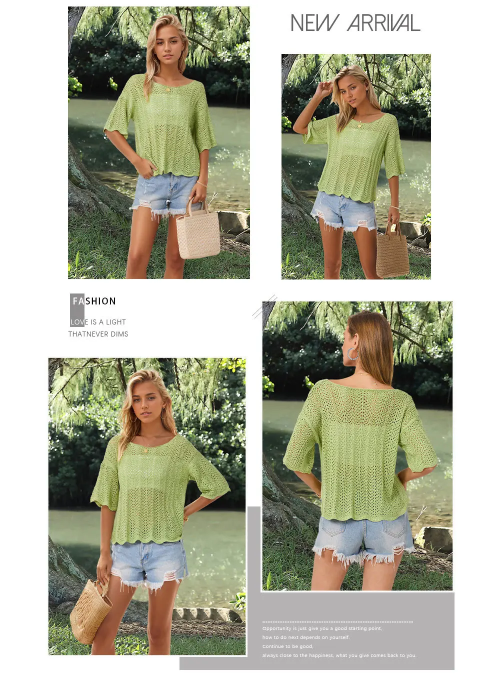 2024 Summer New Round Neck Mesh Knit Tshirt For Casual Women - Hollow Out &Amp; Large Size 16 Kf S437900Dc609E48089E77A66Bff7C4Ed8U