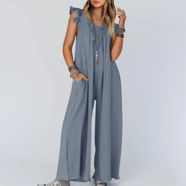 Spring/Summer Fashion: Discover The Versatility Of Our Women'S Clothing Jumpsuit With Pocket And Wide Leg Design - Image 4