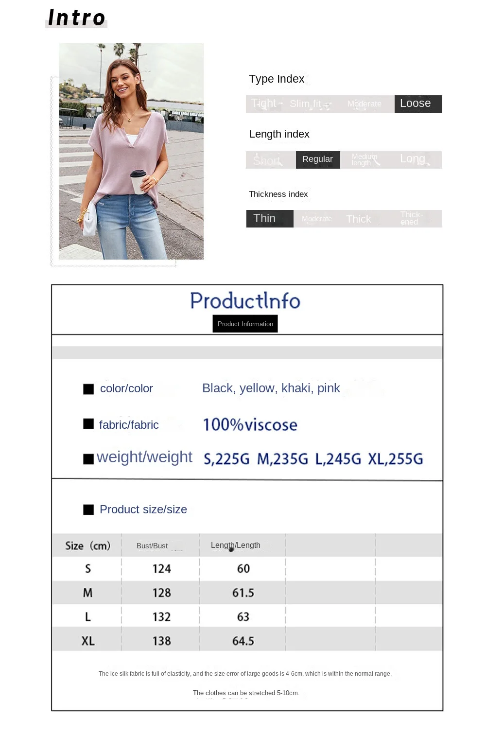 2024 Spring Summer Plus Size High Quality V-Neck Knit Women T-Shirts: Loose And Oversized Casual Pullover With Short Sleeves 12 Kf S7455Aa28322848F7Ac6Fc55F838490A4J