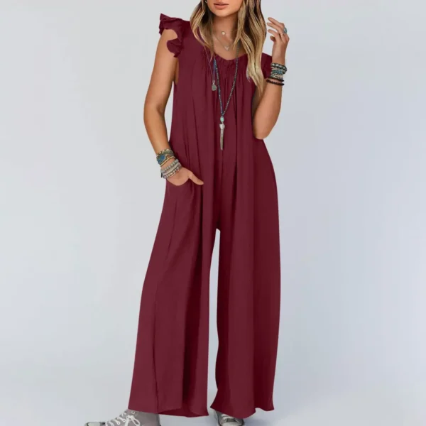 Spring/Summer Fashion: Discover The Versatility Of Our Women'S Clothing Jumpsuit With Pocket And Wide Leg Design - Image 3