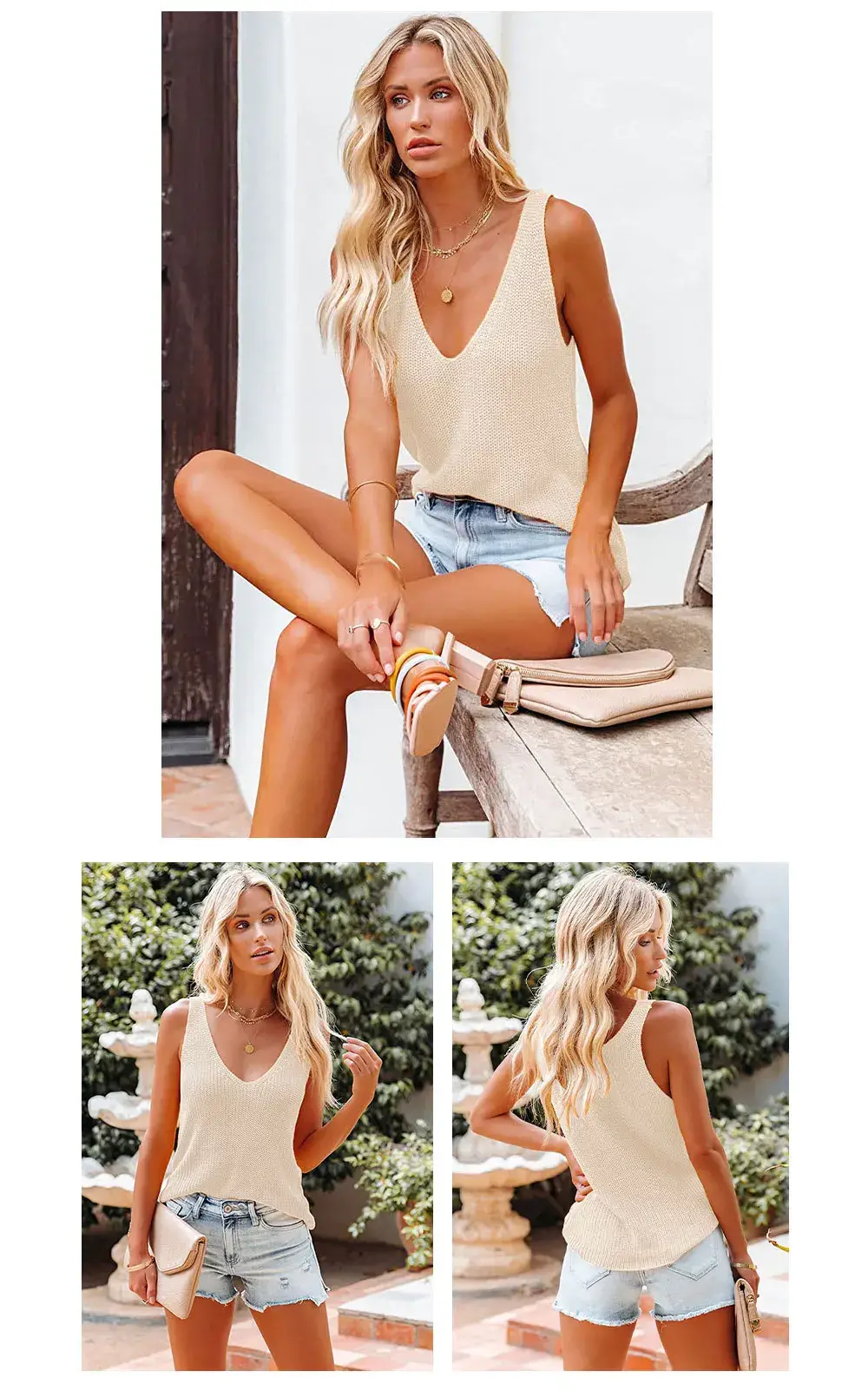 Get Ready For Summer 2024 With Our Sexy V-Neck Knitted Tank Top For Women - Loose And Stylish! 23 Kf Sce5A5C1Fedb242Abbd9Ac42Cf788E782K