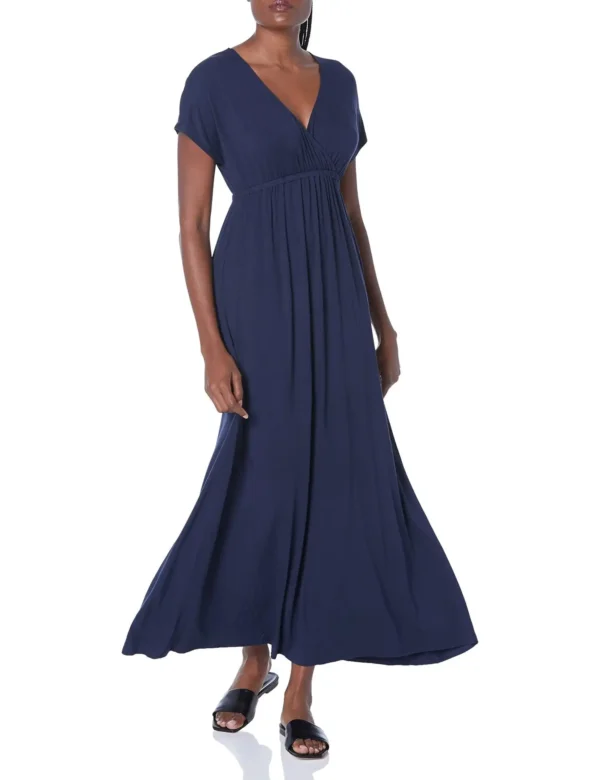 Effortlessly Chic: V-Neck Women'S Oversized Dress For A Minimalist, Slimming Look - Image 3