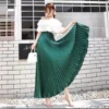 Kf Sfed8Ea511917424Ba3056Dd070857D40W 2024 New High Waist A Line Skirt Slim Temperament Drape Satin Joker Fishtail Skirt Pleated Skirt