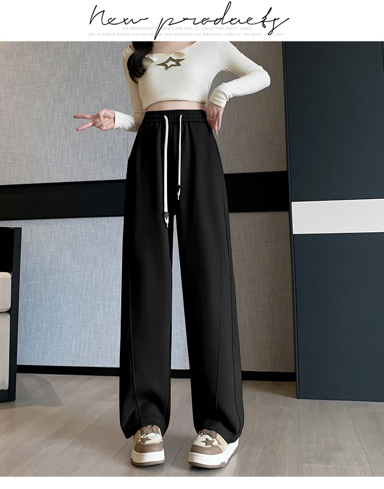 Upgrade Your Wardrobe With The Trendy Spring Summer Drawstring Wide Leg Pants - Available In High Waist And Large Sizes For Ultimate Comfort And Style! 56 Kf S044252F6D4Cd40759F794D487Bf51F3B3 4