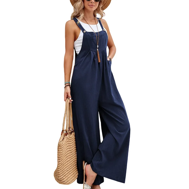 2024 Casual Pants Jumpsuit Women:solid Color Style For Fashionable Ladies 18 Kf S0Ac752A84Bb745Babfaeb5Fb0C935E45H