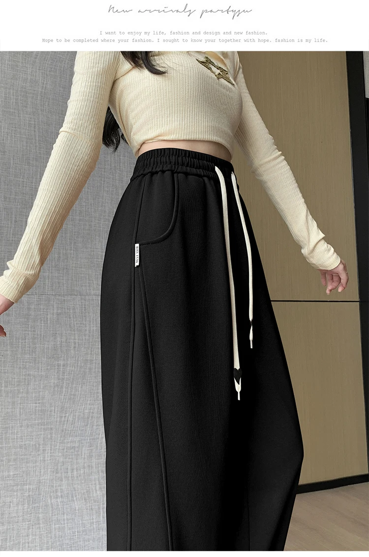 Upgrade Your Wardrobe With The Trendy Spring Summer Drawstring Wide Leg Pants - Available In High Waist And Large Sizes For Ultimate Comfort And Style! 59 Kf S12811100D46B44B1B74Db0B5C97B8457L 3