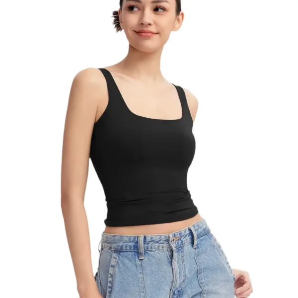2024 Fashion Trend Alert: Sexy Square Neck Suspenders Vest For Women - Sleeveless Tank Top - Image 6