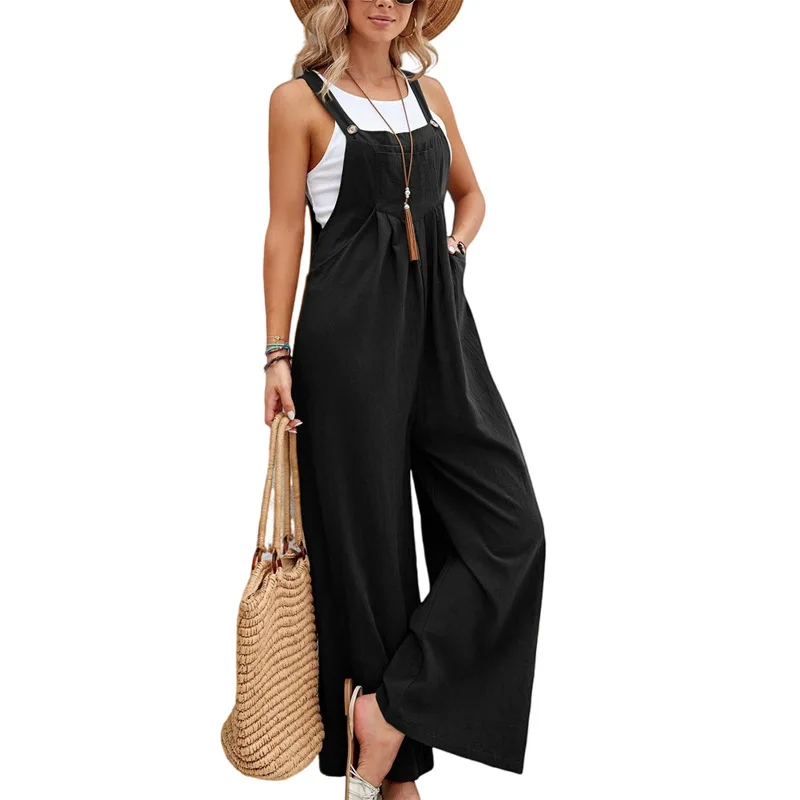 2024 Casual Pants Jumpsuit Women:solid Color Style For Fashionable Ladies 15 Kf S15F0C685909140D8B22Fd64692A6E04B4