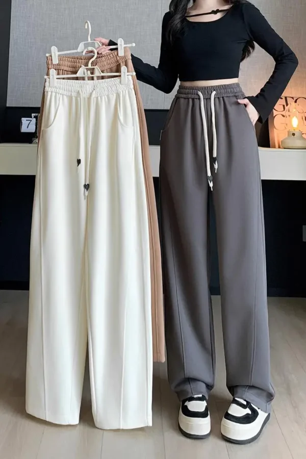 Upgrade Your Wardrobe With The Trendy Spring Summer Drawstring Wide Leg Pants - Available In High Waist And Large Sizes For Ultimate Comfort And Style! - Image 3