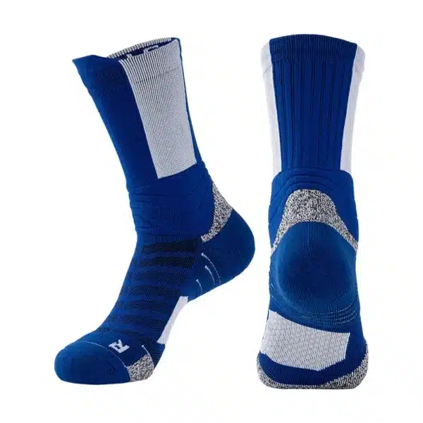 Elite Long High-Top Basketball Socks For Men | Professional Outdoor Running Sports Socks With Towel Bottom - Image 5
