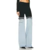 Kf S1F7B3280F3F14D7884A47685329Fc9C6A New Style Contrast Stitching Jeans Women S Spring New Niche Personality High Waisted Versatile Straight Pants