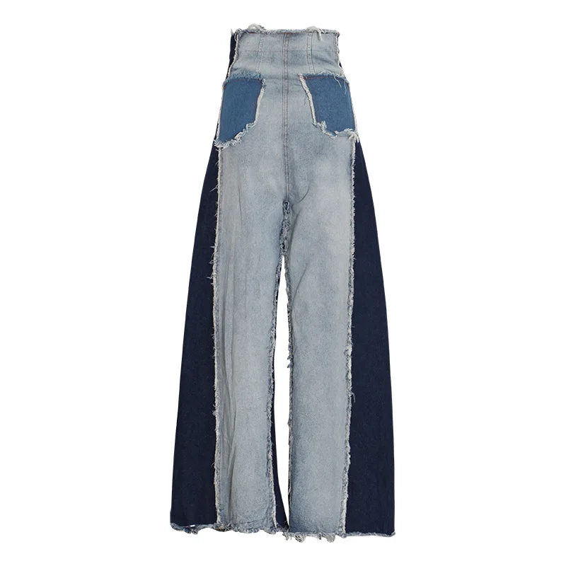 Spring Fashion: Elevate Your Style with High Waist Contrasting Jeans for Women 7 H0db658a5d5e3487786a7163f25e1e