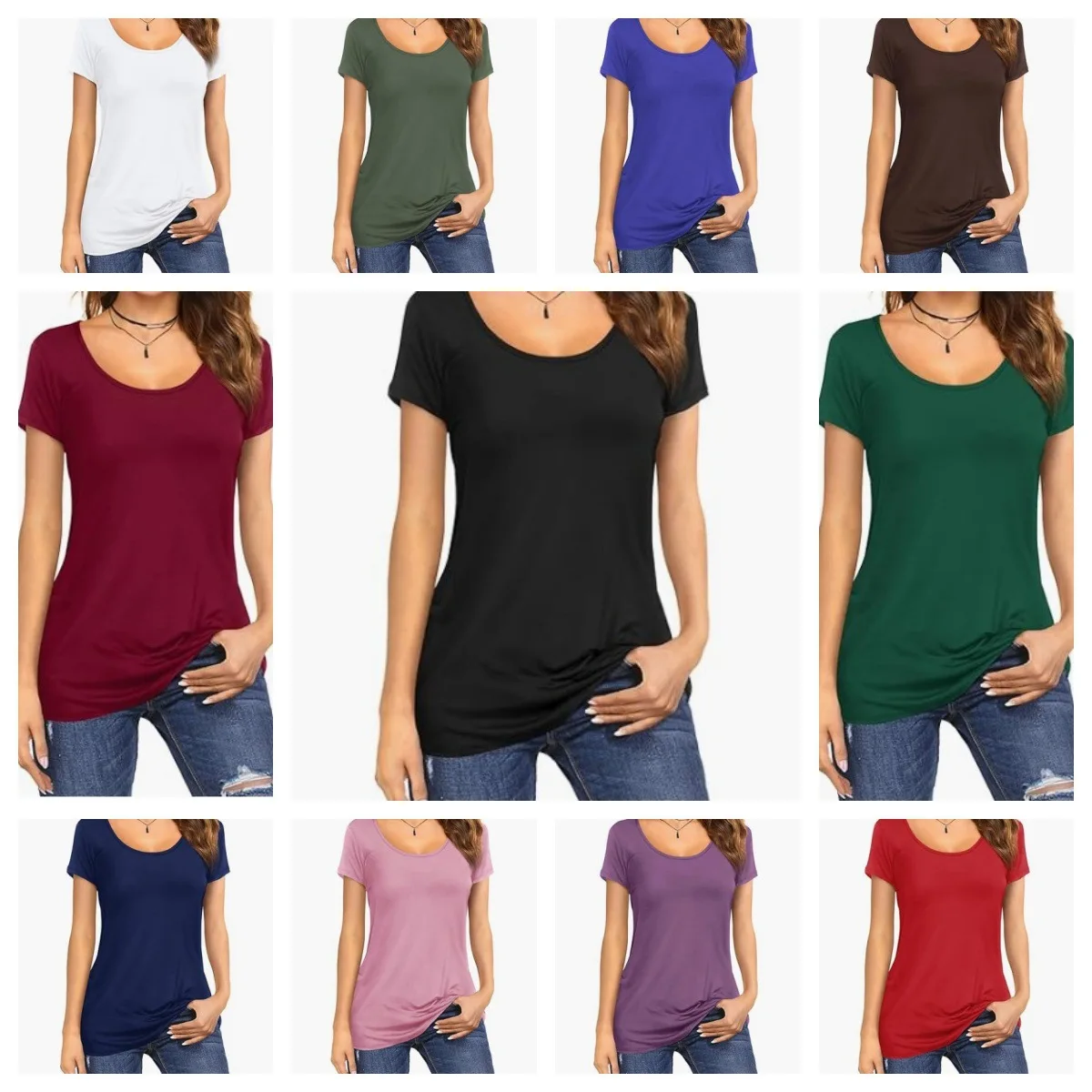 Stay Cool And Stylish This Summer With Our Women'S Slim Fit Tshirts Top - Perfect For Any Occasion! 12 Kf S286Baf306A05400083Ed6Ad09Edbb001Z