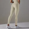 High-Waist Polka Dot Jacquard Yoga Pants for Women - Seamless Knitted Hip-Lifting Gym Suit for Running & Golf - Light Grey-203027873, M