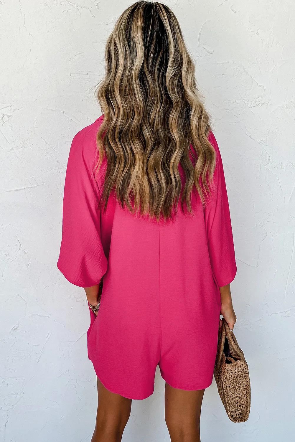 2024 Summer Women'S Shirt Jumpsuit: Comfortable, Loose Fit With Split Sleeves And Pocket Detail 23 Kf S3A3E2504D9C04285Baadb4A662Ef53A26