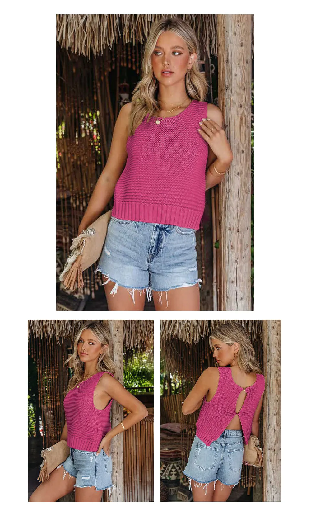 2024 Summer Women'S Fashion: Versatile Solid Color Camisoles Knit Tank Top - Must-Have For Every Wardrobe 29 Kf S3Bf42262D802421Abb625A26715Fffd5L