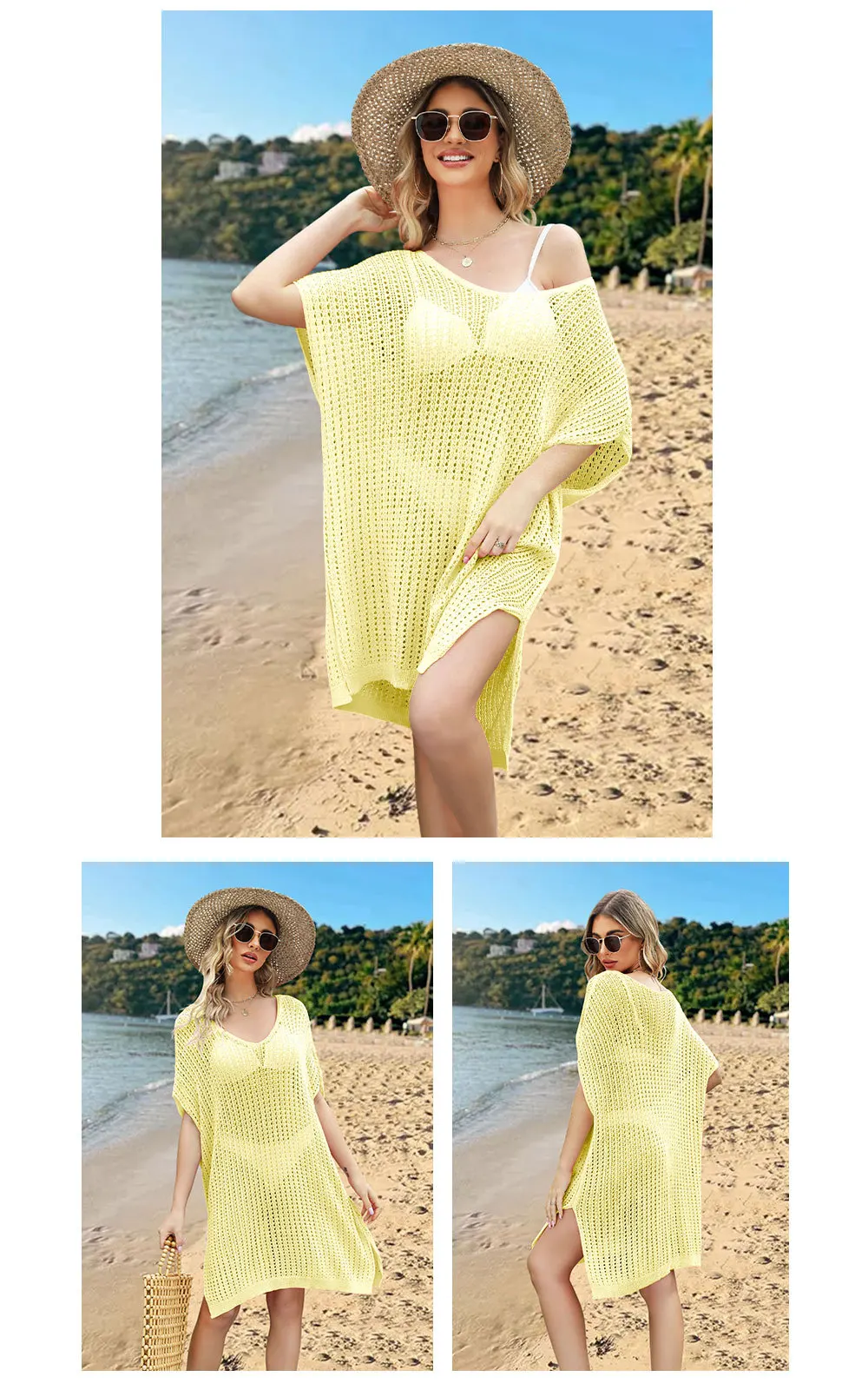 Stylish And Comfortable: 2024 Spring Summer Plus Size Beach Cover Up Dress With Cutout Splicing And Hollow Out Design 16 Kf S42D9A67F4Bb84059A0E7B9Cb5E913Ac0G