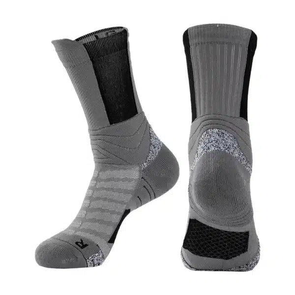 Elite Long High-Top Basketball Socks For Men | Professional Outdoor Running Sports Socks With Towel Bottom - Image 18