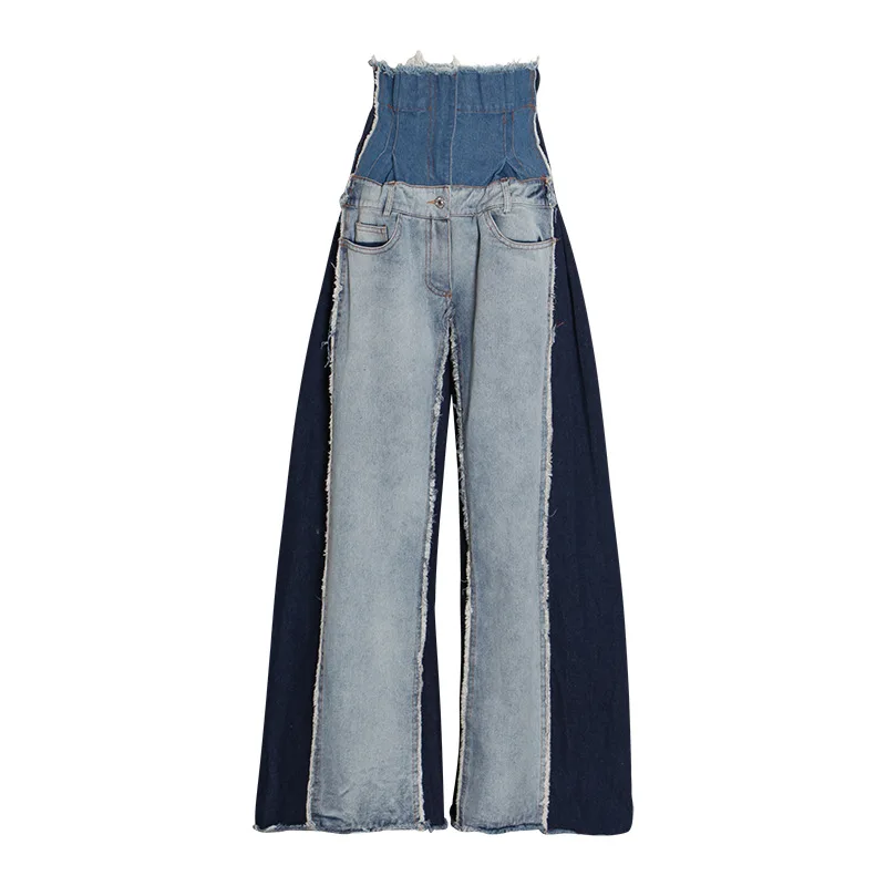 Spring Fashion: Elevate Your Style with High Waist Contrasting Jeans for Women 6 Hd2a4482d29774b5e9bb85df6710d0