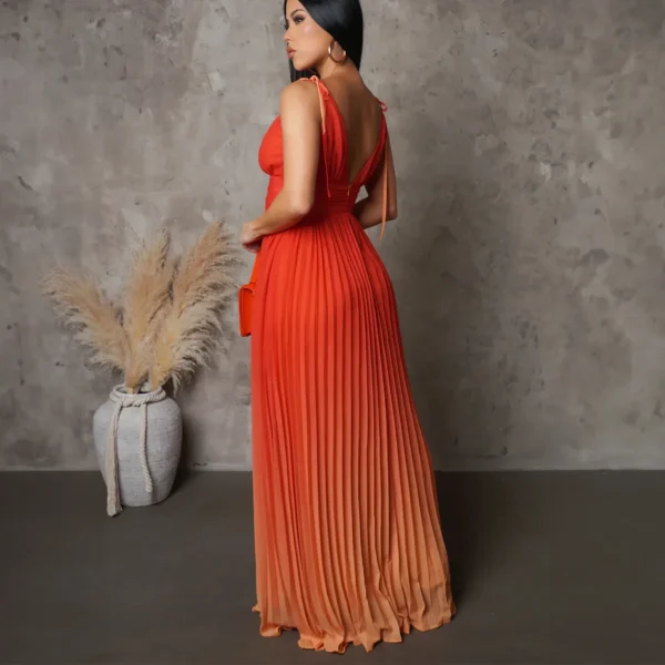 Summer Gradient Long Skirt Dresses: Sexy Strappy Suspender Backless Styles - Image 4