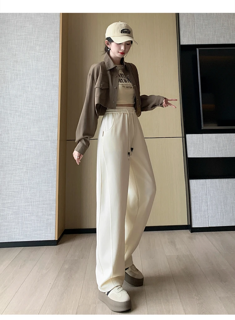 Upgrade Your Wardrobe With The Trendy Spring Summer Drawstring Wide Leg Pants - Available In High Waist And Large Sizes For Ultimate Comfort And Style! 46 Kf S53Afbb7C21B7426D99D5C8860332Bb3Dd 1
