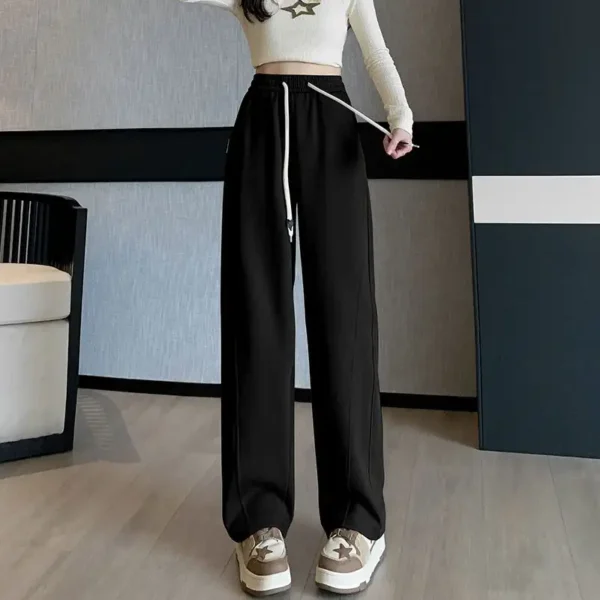 Upgrade Your Wardrobe With The Trendy Spring Summer Drawstring Wide Leg Pants - Available In High Waist And Large Sizes For Ultimate Comfort And Style! - Image 5