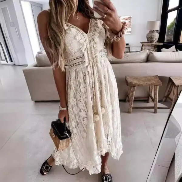 Get Ready To Turn Heads With Our Sexy Lace Suspenders For Long Women'S Dresses - Available In Solid Colors! - Image 4