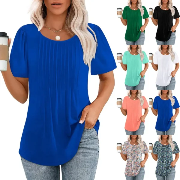 2024 Explosions: The Ultimate Pleated T-Shirt Blouse For Women'S Clothing - Image 2