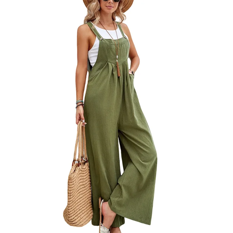 2024 Casual Pants Jumpsuit Women:solid Color Style For Fashionable Ladies 16 Kf S771Beb1C877B4B23A4D4Dfc390E98506V