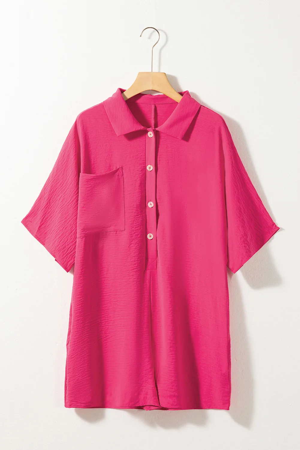 2024 Summer Women'S Shirt Jumpsuit: Comfortable, Loose Fit With Split Sleeves And Pocket Detail 26 Kf S780A1Debab984Cdaab122C8Cb0930C2C4