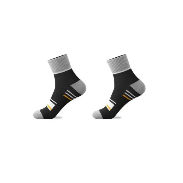 Men'S Cotton Socks , Breathable And Deodorant Sports Ins Trend Color-Blocked Stripe Student Socks - Image 7