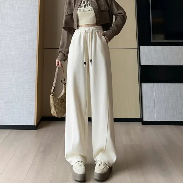 Upgrade Your Wardrobe With The Trendy Spring Summer Drawstring Wide Leg Pants - Available In High Waist And Large Sizes For Ultimate Comfort And Style! - Image 2