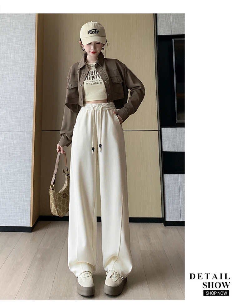 Upgrade Your Wardrobe With The Trendy Spring Summer Drawstring Wide Leg Pants - Available In High Waist And Large Sizes For Ultimate Comfort And Style! 50 Kf S87Ec8F838B404E669Ce1A0E4Fd126E75S