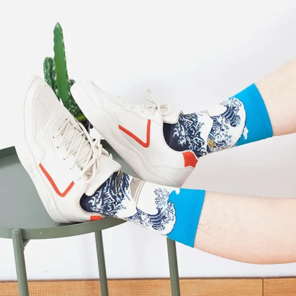 Upgrade Your Style With Oil Painting Cotton Socks For Men And Women - Perfect For Spring And Autumn! - Image 4