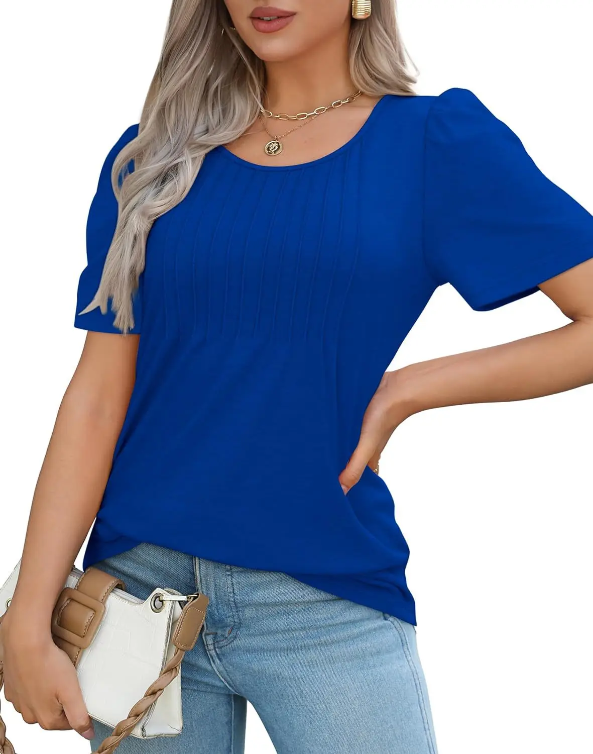 2024 Explosions: The Ultimate Pleated T-Shirt Blouse For Women'S Clothing 19 Kf S98371Ad8796F4C4A834155Abe2340962W