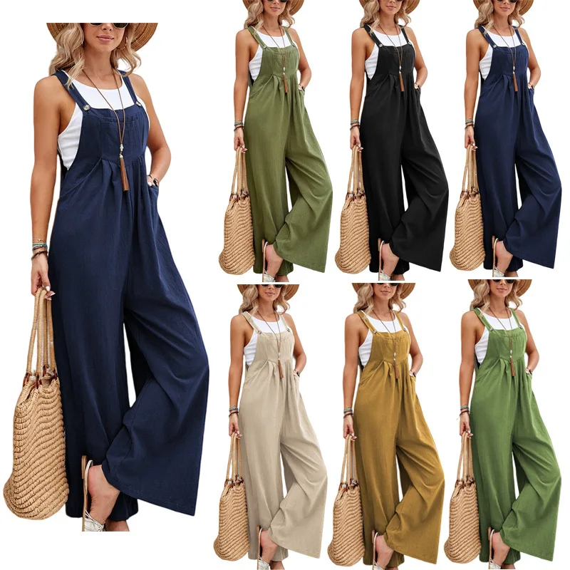 2024 Casual Pants Jumpsuit Women:solid Color Style For Fashionable Ladies 13 Kf S98Dcb0D1E10B4E5Cba761F89Dbc1Fbe05