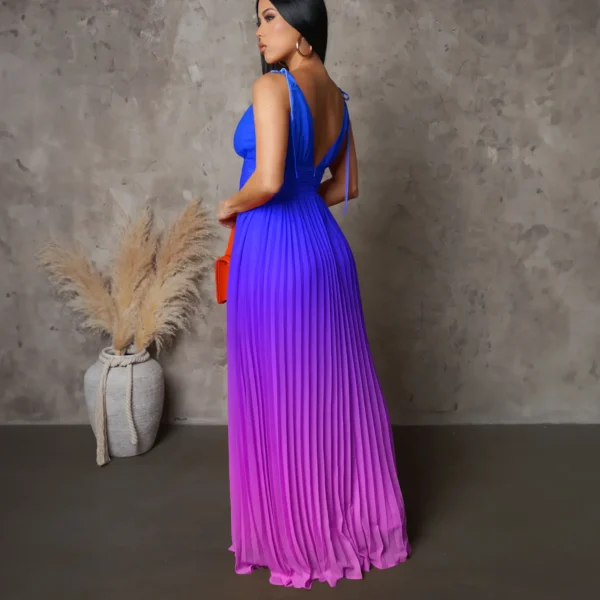 Summer Gradient Long Skirt Dresses: Sexy Strappy Suspender Backless Styles - Image 5