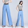 Kf Sabd0B655D4014B1C87527F6A456Af4D0E Ice Silk Jeans Women S High Waist 2024 New Summer Thin Drape Loose Straight Casual Tencel