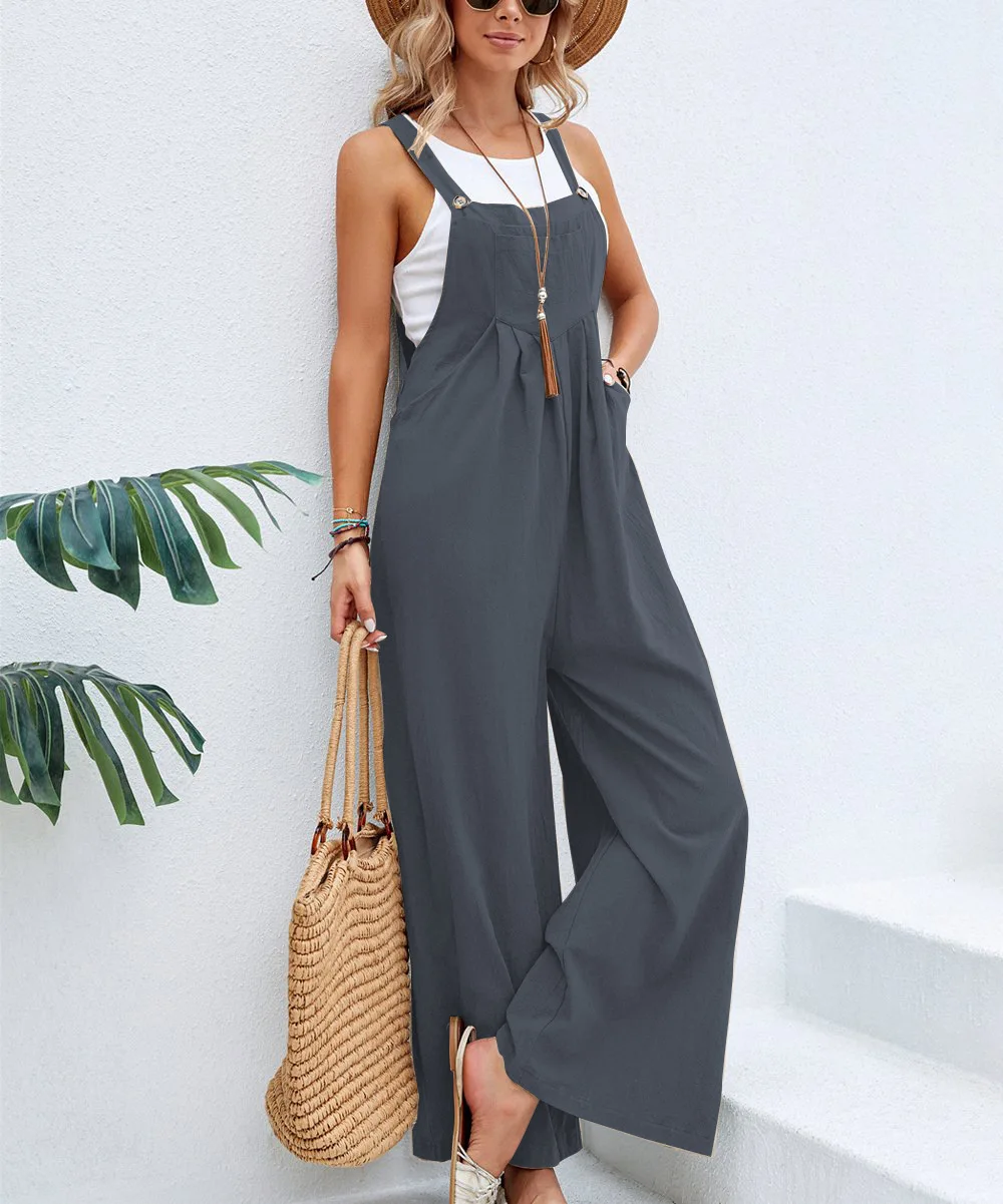 2024 Casual Pants Jumpsuit Women:solid Color Style For Fashionable Ladies 25 Kf Sabfe5C0430Ab4A05A60557955Dd83F52F
