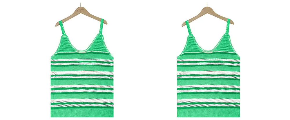 Stay Cool And Stylish With Our 2024 Summer Women'S V-Neck Stripe Knitted Tank Top - Made With Ice Silk For A Loose And Comfortable Fit! 22 Kf Sb405F7F4Cde048E7Bf7539497Cd12198O