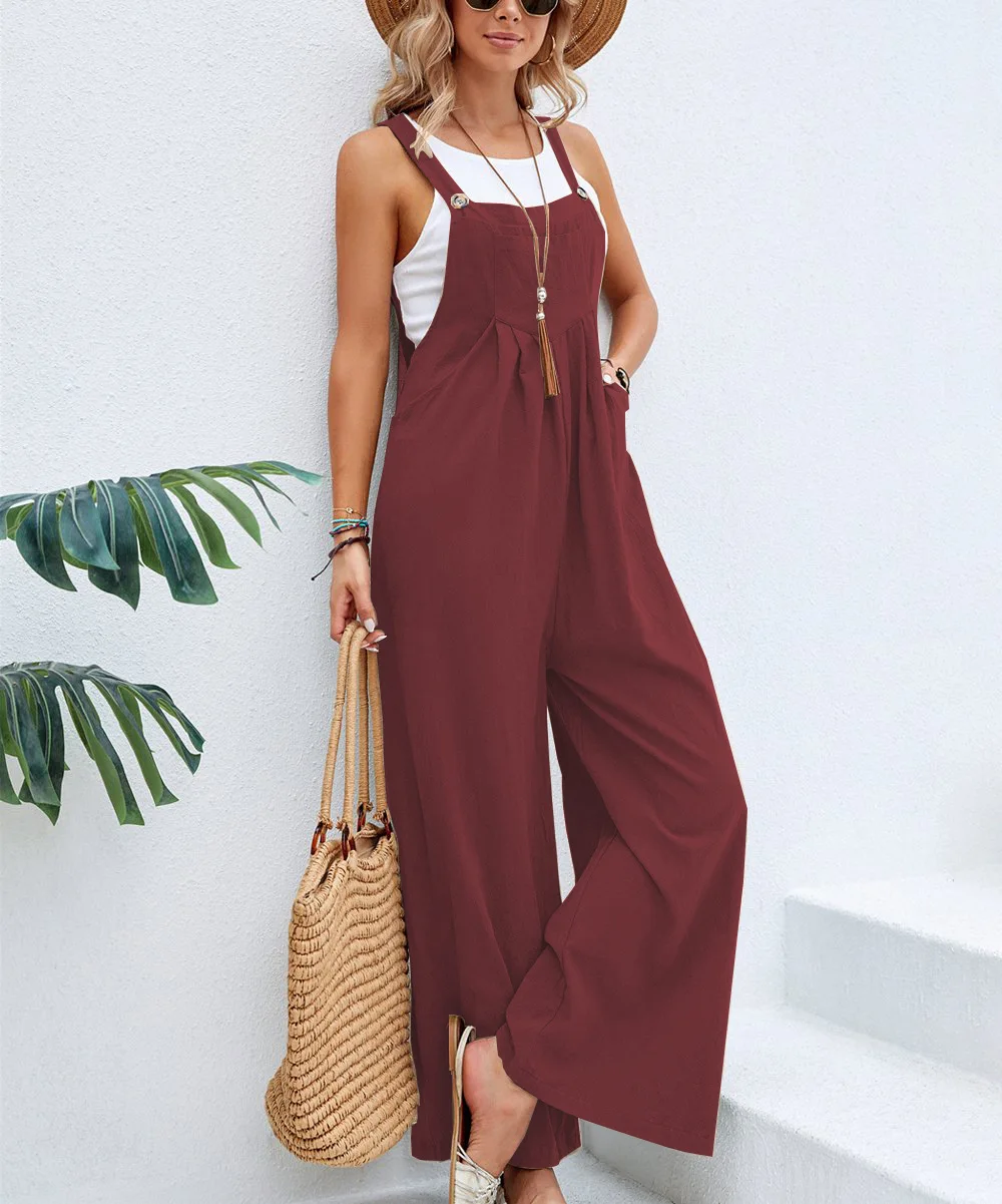 2024 Casual Pants Jumpsuit Women:solid Color Style For Fashionable Ladies 20 Kf Sb6F2C146C6Cc414Aae0Bfc4902169718H