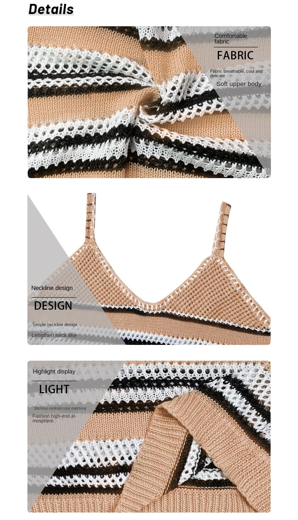 Stay Cool And Stylish With Our 2024 Summer Women'S V-Neck Stripe Knitted Tank Top - Made With Ice Silk For A Loose And Comfortable Fit! 14 Kf Sb758Fc295C294Da19623Cc9Fa7Bd55Cff