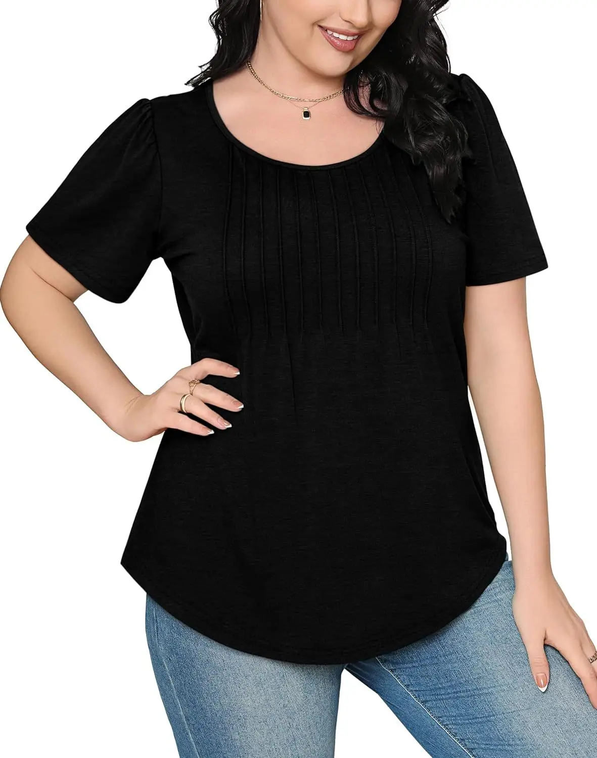 2024 Explosions: The Ultimate Pleated T-Shirt Blouse For Women'S Clothing 40 Kf