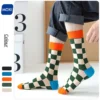 Kf Sbcbc2B554E3D4385Bb2Fc7Aacf37Ff90E Wholesale Spring And Autumn Cotton Socks Children Square Adult Hipster Socks
