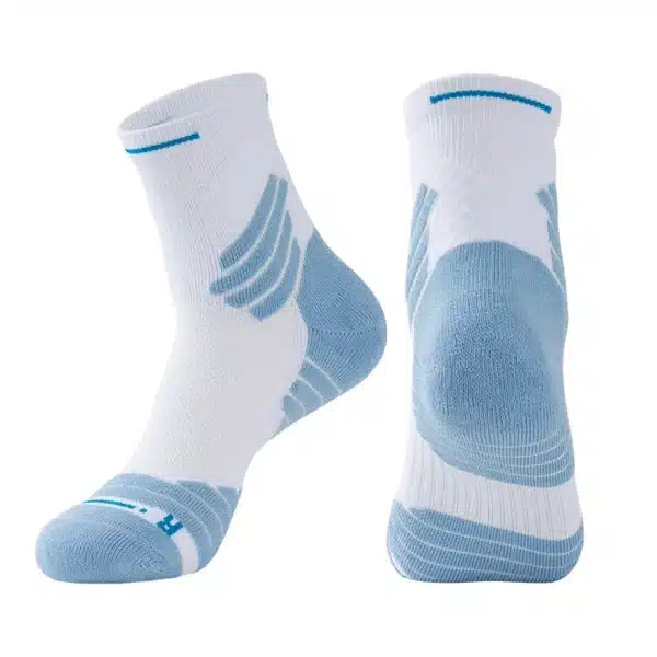 Elite Men'S High Top Running Socks - Thickened Towel Bottom, Mid-Length Basketball Sports Socks For Professionals - Image 2